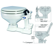 Jabsco Manual Marine Toilet Twist 'n' Lock