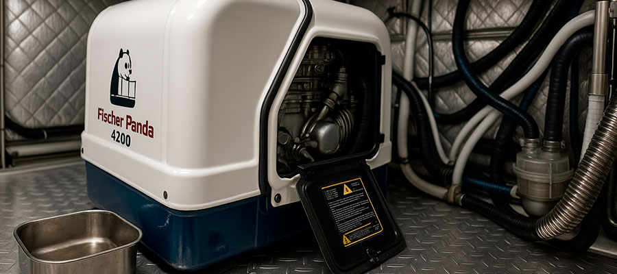 How much oil is in a Fischer Panda 4200 How much oil is in a Fischer Panda 4200