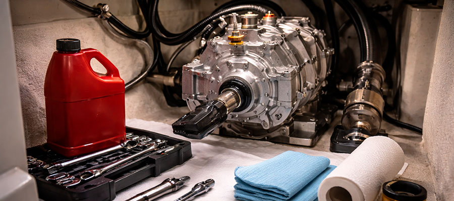 How to change marine ZF transmission fluid?