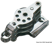 Viadana Mini Triple Block with Becket and Cam Cleat for Rope up to 6 mm, 25 mm Sheaves