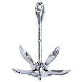 Lalizas 92277 - Galvanised Steel Folding Grapnel Anchor 1.5kg