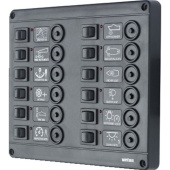 Vetus P12CB24 - Switch Panel with 12 Automatic Fuses
