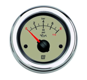 Vetus OILN - Oil Pressure Gauge Cream, 12/24V, (0-8 kg/cm2), Cut-out Size Ø 52 mm (excl. Sensor) 