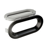 TOPwindows Porthole - KR, 375 x 175, Opening, Black, Double Glass