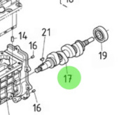 Nanni Diesel 970313639 - Fuel Camshaft for N4.115 Engines