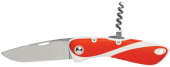 Wichard 10154 - Aquaterra Knife Flat Blade With Corkscrew Red