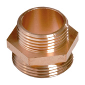 Brass Nipple, Reducing, Tapered 1/8" X 1/4" 