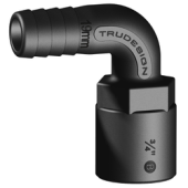 TruDesign Hose Connector Female Thread 90° – 3/4" x 19 mm – Black