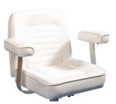 Allpa Boat Chair Model 'Royal', White Marine Grade Vinyl