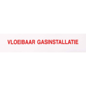 Marine Liquefied Gas Installation Identification Sticker, Dutch, Soft PVC, 170×40 mm