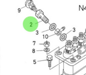 Nanni Diesel 970302107 - Injection Pump Screw for Injection and Feed Pump Assemblies