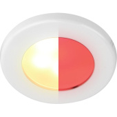 Hella marine 2JA 015 247-111 EuroLED 75 Low Profile Round Light (White Case / Warm White+Red)