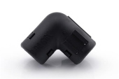 Ripca 90° Elbow Connectors for Convoluted Tubing, Black Plastic, Pack of 10