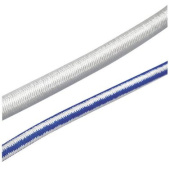 Plastimo 27516 - Coated Rubber Shock Cord Ø 6mm - White/blue, L=50m