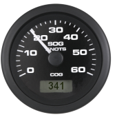Veethree 781372PDFE - Premier Pro Gps Speedo Meter 60 Knots, Black With Black Bezel