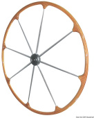 Osculati 45.167.01 - Stainless Steel Steering Wheel with Teak External Rim 400 mm