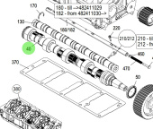Steyr 2203267-6 - Camshaft Assembly for Steyr SE and MO Series Engines