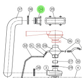 Bukh 000E9160 - Air Inlet Connection Piece for DV32 Engines