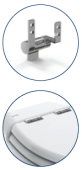 Tecma T-596 - Hinge Set (White) Polyester (MDF Core) Elegance/Silence Plus