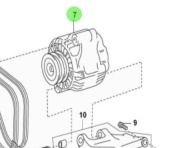 Nanni Diesel 970312688 - 12V 120A Alternator for T6 Series Engines
