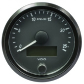 VDO A2C3832970010 - SingleViu Tachometer 2.500 RPM Black 80mm