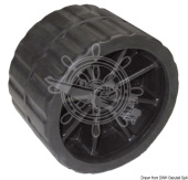 Osculati 02.029.07 - Side Roller, Black 75 mm Ø Hole 15 mm