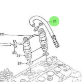 Nanni Diesel 970300293 - Fuel Return Hose Complete for Fuel Filter Assembly