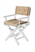 ARC Marine Deluxe Cushions For Director's Chair I Forza Beige