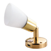 Osculati 13.438.93 - LED brass spotlight w/USB-C and switch