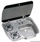 Osculati 50.803.41 - 2-Burner Hob with Tinted Glass Cover Cramer