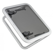 Plastimo 63888 - Aluminium/acrylic deck hatch T44 442X442, grey glass, SAT SP15