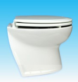 Jabsco 58060-3012 - 14" Deluxe Flush Electric Toilet Fresh Water Flush, Soft Close, 12 volt dc