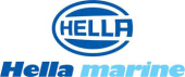 Hella Marine 2XT 980 588-261 - Slim Line Square Courtesy Lamps, Red, Satin Chrome Plated Rim 24V