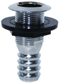 Allpa Chrome Skin Fitting (Plastic Nut), Tulle Connection 25mm, Thread Diameter 1"