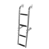 Lalizas 70089 - Stainless Steel Folding Boarding Ladder 1+2 Steps For Transoms 180x565cm