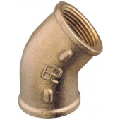 Guidi Brass 45° Elbow F-F BSP Female Thread Pipe Fittings, Sizes 3/8" to 2"