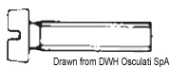 Osculati A4-84-05X060 - Mechanical Screw Head With Slot 5x60 AISI 316 316.84/5X60 (25 pcs)