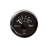 Veratron ViewLine - 52mm Black Engine Oil Pressure 5Bar-80PSI - 12-24V DLRB