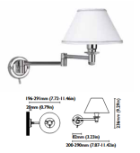 BCM Wall Light Gennaker-0190+Switch Gold E14