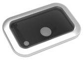 Goiot Aluminum Hatches Model 'Opal 20', Satin, Dims. 401x256mm, Hole Size 347x202mm, Mounting Depth 15mm