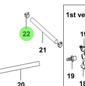Bukh 57587-34500 - Clip for S270J Turbocharger and Power Steering Systems