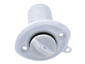 Eval 00923 - Nylon Water Tight Oval Plugs, White, L27xd25mm