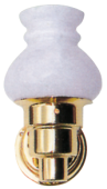 Allpa Copper Cabin Glow Lamp, Halogen, Wall Mounted, 12v/10w, Base Ø70mm, Glass Ø90mm, H=175mm