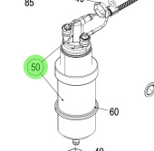 Steyr 500638 - 12V Fuel Pump Assembly with Isolating Jacket for SE164E40 and SE144E38 Engines