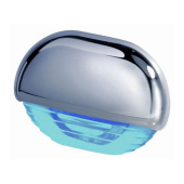 Hella marine 2JA 958 126-101 Compact LED Easy Fit Step Light - Plastic Chrome Cap - 12/24V (Blue)