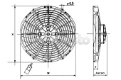 Webasto 62080174A - Fan 24V D255 1450 m3/h (Previous: 080174/0)