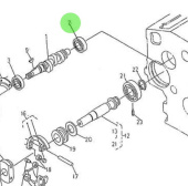 Nanni Diesel 970302835 - Injection Pump Camshaft Case Bearing for 3.100HE and 4.150HE Engines