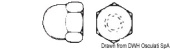 Osculati A4-1587-08 - Doomed Cap Hexagon Nut 8 AISI 316 316.1587/8 (10 pcs)