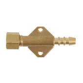 Compression Fitting 8 mm x Hose Tail on Wall Plate