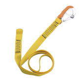Allpa Life Line With 1 Stainless Steel Snap Hook For Safety Harness, L=2000mm, Yellow (CE EN 89-686)
